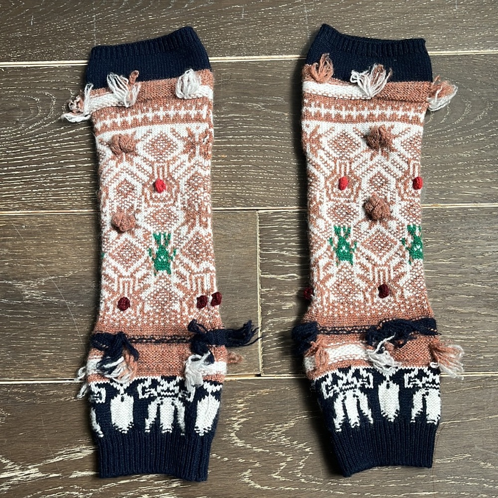 Barrie cashmere long fingerless mittens